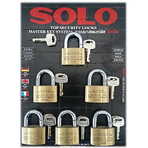 SKI - สกี จำหน่ายสินค้าหลากหลาย และคุณภาพดี | SOLO MK4507N-50/6 กุญแจมาสเตอร์คีย์ 50 มิล (6ลูก/แผง)
